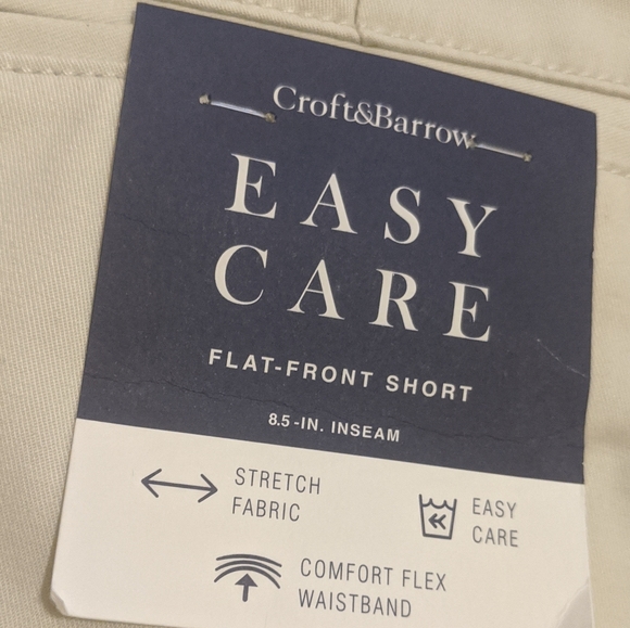 NWT Croft&Barrow easy care flat-front shorts sz 42 - Picture 2 of 6